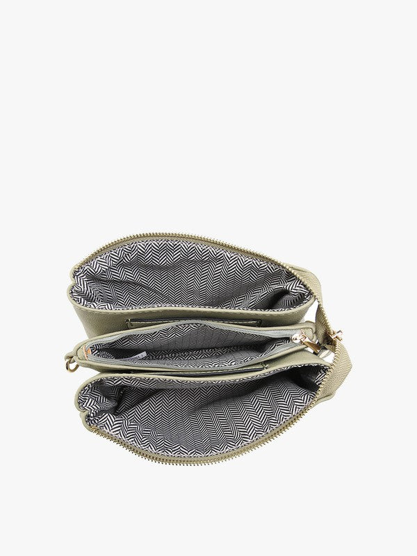 Riley Plaid Crossbody - Grey/Black image 1