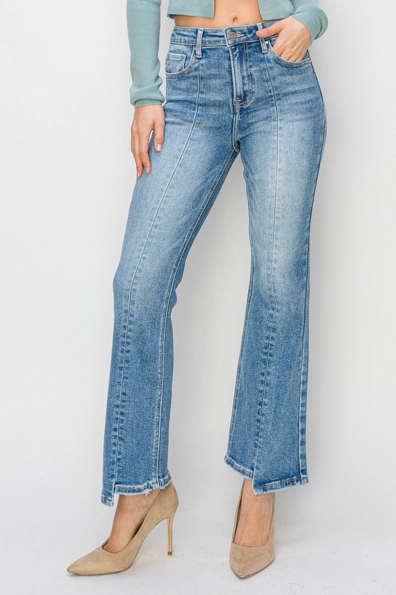Risen High Rise Ankle Flare Jeans - Medium Wash image 4