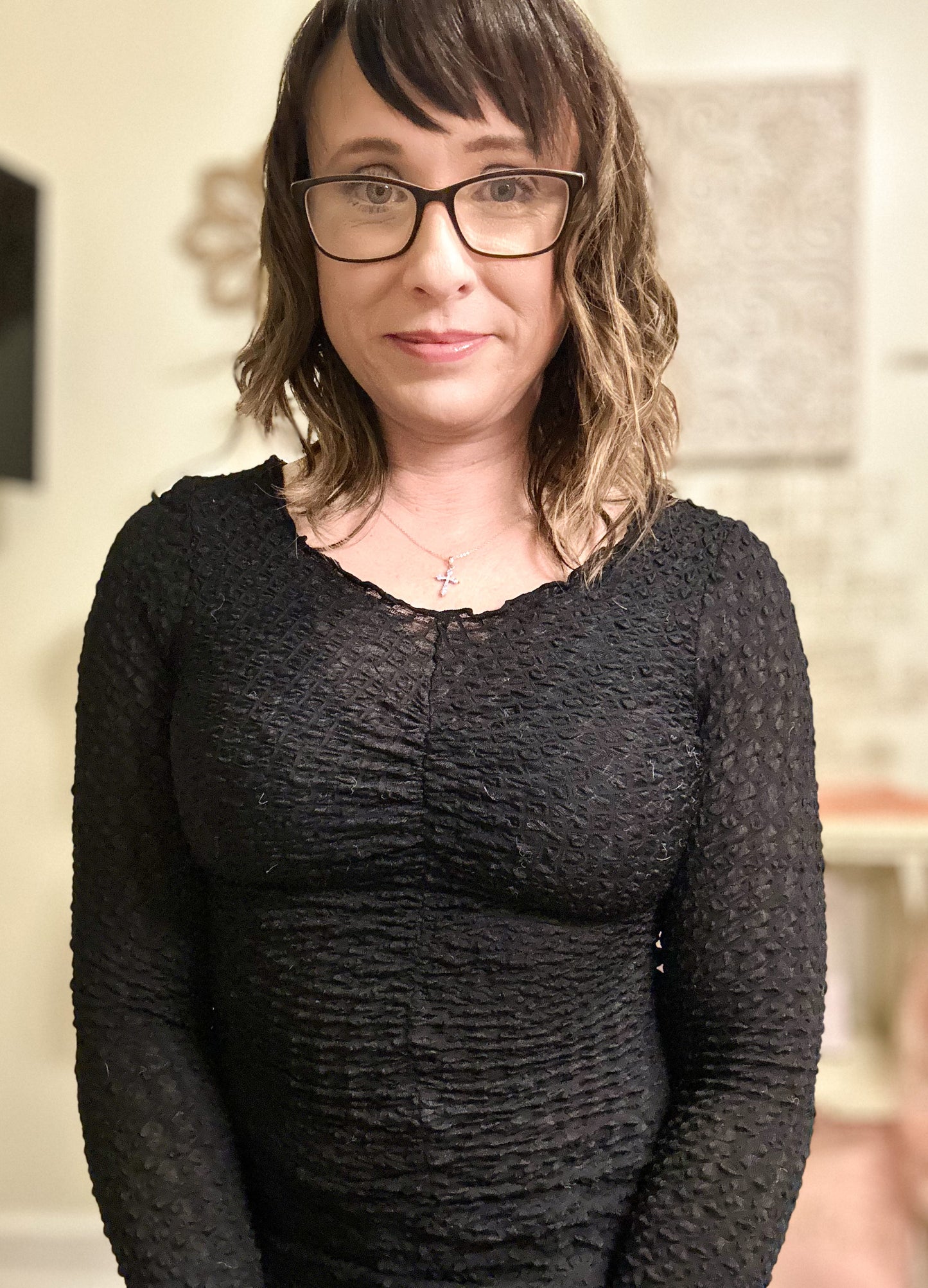Cinched Bodycon Top - Black