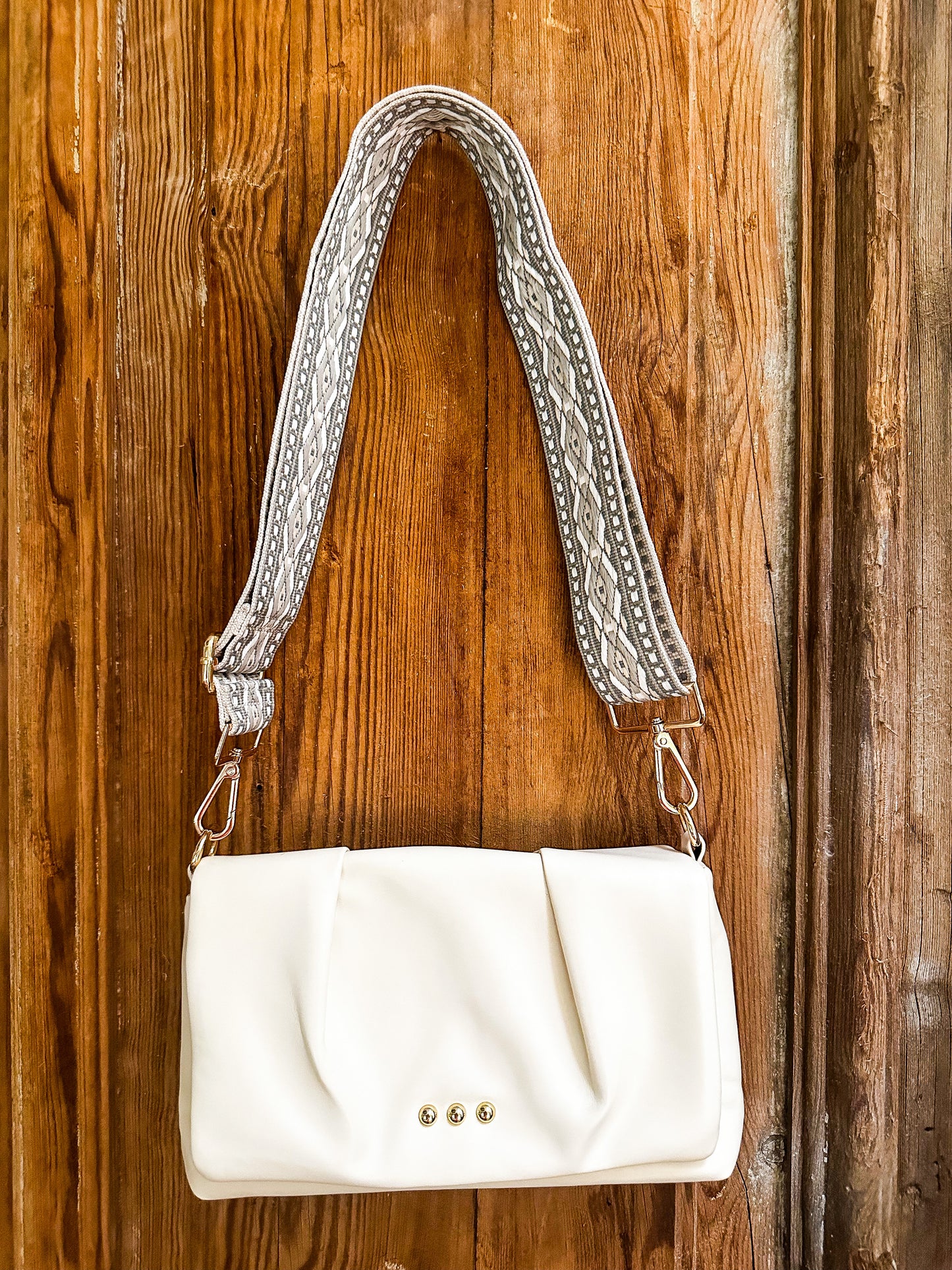 Aurora Crossbody Clutch Bag - Cream image 0